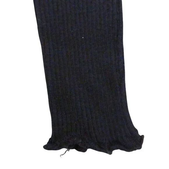 HIGH Womens S Navy Blue Wool Turtleneck Short Sweater Long Sleeve Lightweight - Picture 8 of 16